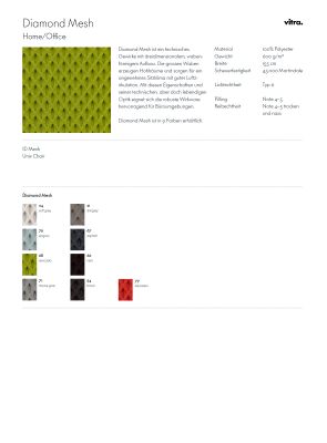 Sample card Diamond Mesh Vitra